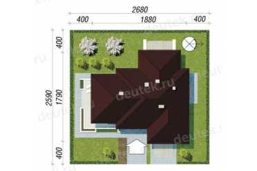 Проект европейского двухэтажного коттеджа с одноместным гаражом и  2 кухнями DTN100002