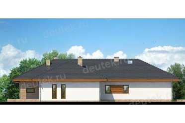 Проект одноэтажного дома из керамических блоков с террасой  DTN100022