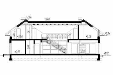 Проект двухэтажного дома из керамических блоков с двухместным гаражом DTN100077