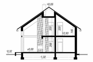 Проект двухэтажного дома из керамических блоков с террасой и одноместным гаражом DTN100018