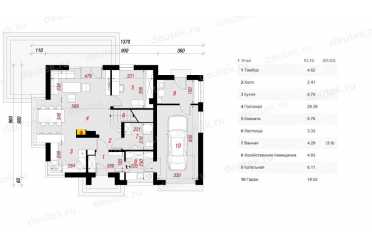 Проект европейского двухэтажного дома с мансардой и камином 14 на 10  DTS100013
