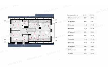 Проект двухэтажного дома с одноместным гаражом, мансардой и камином 15 на 10 DTS100034