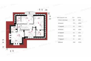 Проект европейского двухэтажного дома с двухместным гаражом и балконом 15 на 13 м - DTS100052 DTS100052