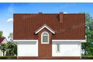 Проект двухэтажного дома из керамаблоков с подвалом и камином DTV100019