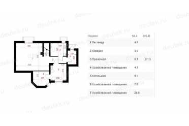 Проект трехэтажного дома из керамоблоков с мансардой и камином DTV100128