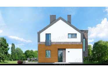 Проект двухэтажного дома из керамоблоков с мансардой и камином DTV100147