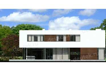 Проект двухэтажного дома из керамоблоков с камином DTV100154
