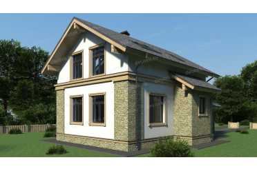 Проект двухэтажного дома из газобетонных блоков DTV100293