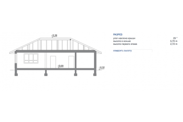 Проект одноэтажного углового дома с гаражом DTM42