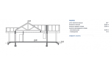 Проект одноэтажного углового дома с гаражом DTM44