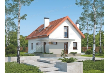 Проект европейского дома с мансардой 8 на 10 DTM61