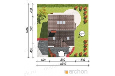 Проект квадратного дома с мансардой до 100 кв DT0422