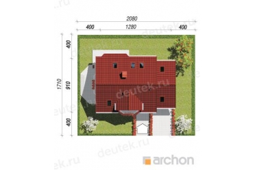 Проект двухэтажного дома с гаражом 150 кв м DT0426