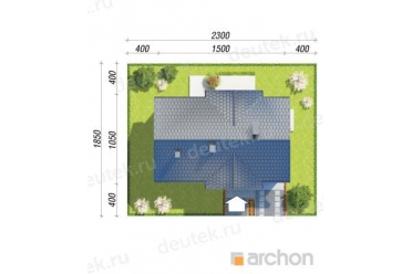 Проект оноэтажного дома с гаражом до 100 кв м DT0434