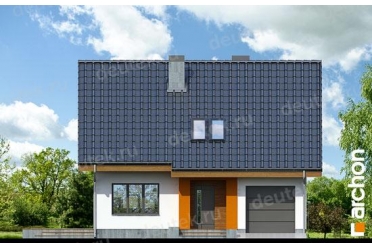 Проект двухэтажного дома с гаражом 10 на 9 м DT0464