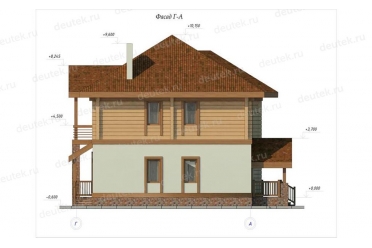Проект деревянного дома со вторым светом DTW0013