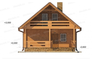 Проект деревянного дома из бруса 7 на 10 DTW0015