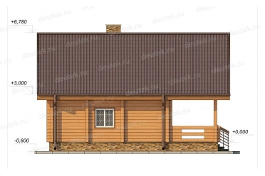 Проект деревянного дома из бруса 7 на 10 DTW0015