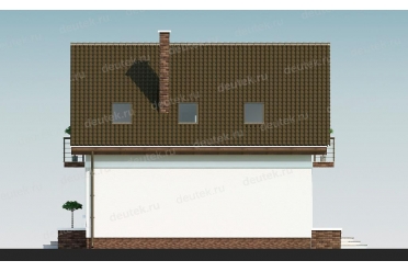 Проект дачного дома 9х8 с мансардой DT0383