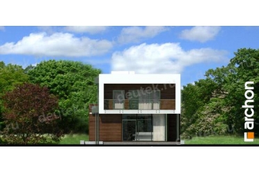 Проект дома с большими окнами и антресолью DT0590