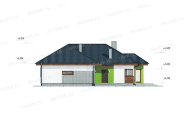 Проект дома с гаражом, террасой и эркером DT0603