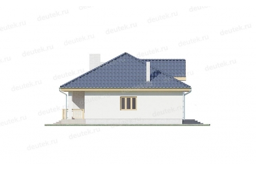 Проект дома с гаражом, террасой и балконом DT0609