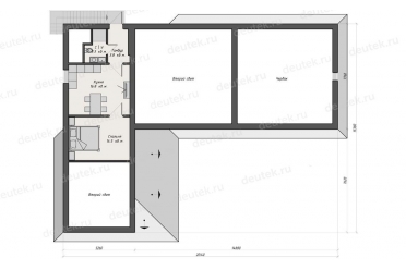 Проект дома с двумя террасами и 4 спальнями DT0617