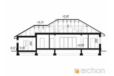 Проект одноэтажного дома с гаражом 17х11 DT0659