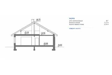 Проект одноэтажного дома с 2 спальнями DTM120