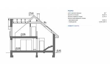 Проект узкого одноэтажного дома с гаражом DTM128