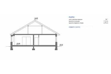 Проект дома с гаражом для узкого участка DTM141