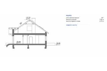 Проект одноэтажного широкого дома с гаражом DTM142