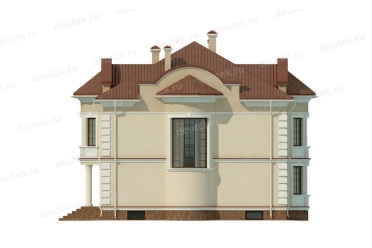 Проект классического дома с цокольным этажом DT0352