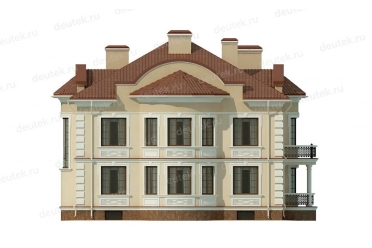 Проект классического дома с цокольным этажом DT0352