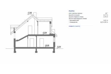 Проект европейского дома 10 на 15 с гаражом DTM174