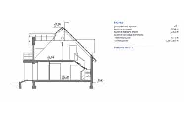 Проект двухэтажного дома с гаражом и эркером DTM177