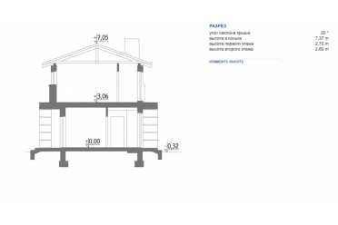 Проект дома для узкого участка с гаражом DTM191