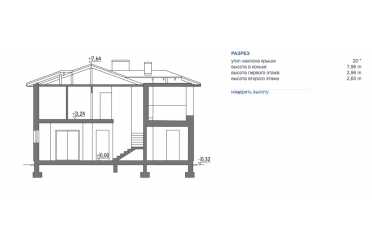 Проект современного дома с гаражом в 2 этажа DTM200