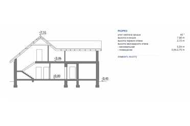 Проект углового дома с мансардой и гаражом DTM202