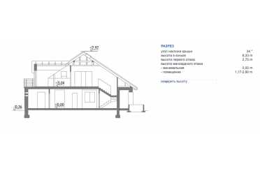 Проект одноэтажного дома 14х15 с мансардой DTM217