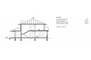 Проект двухэтажного дома 15х16 с гаражом DTM222