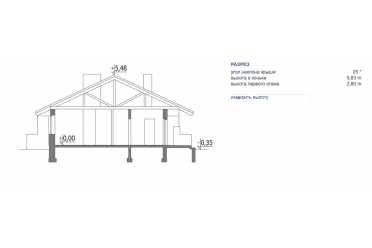 Проект одноэтажного дома с отдельным гаражом DTM225