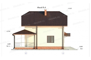 Проект дома с гаражом и четырьмя спальнями DT0517