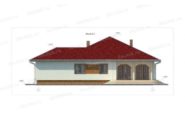 Проект дома с 4 спальнями и террасой DT0520