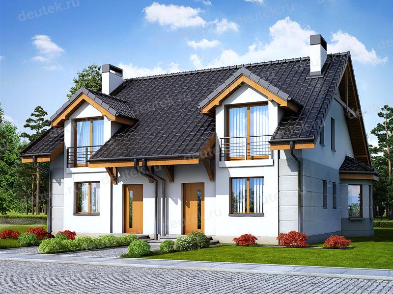 Проекты домов на 2 семьи - готовые польские проекты
